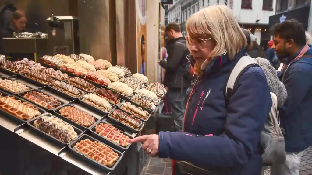 VÅFFELSTÅND VID MANNEKEN PIS