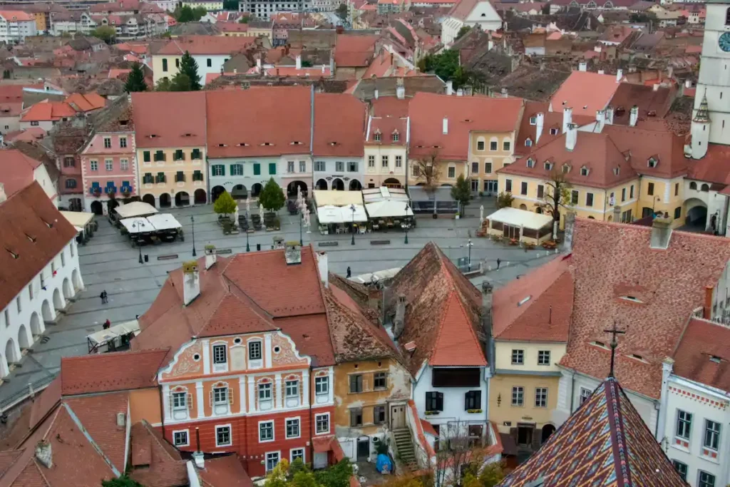 UTSIKTEN MOT TORGET PIATA MICA.