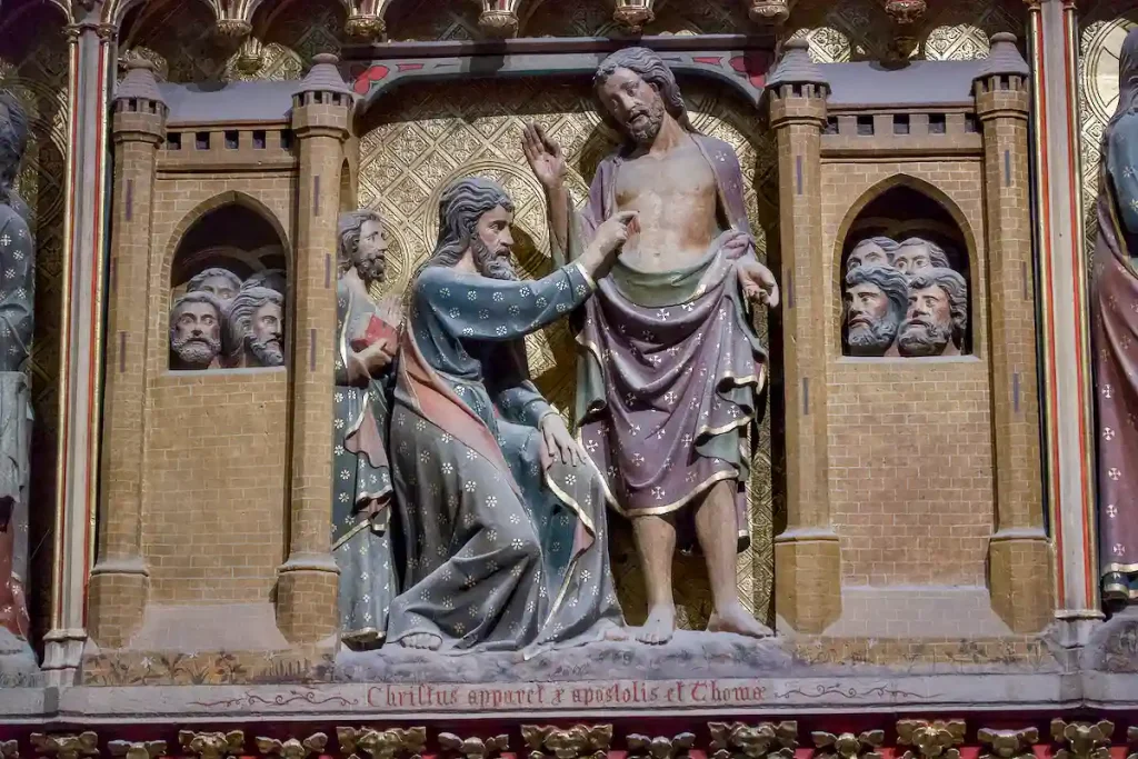 OCH HÄR KOLLAR LÄRLJUNGEN THOMAS ATT DET VERKLIGEN ÄR JESUS, ÅTERUPPSTÅNDEN.